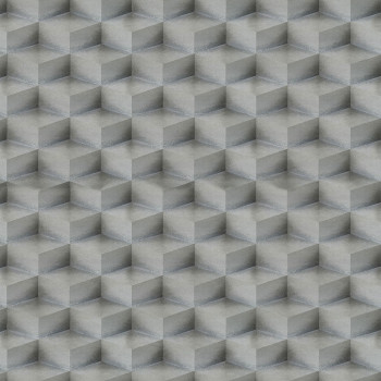 3D geometrische Vliestapete, silber, 20018, New Tekko, Emiliana Parati
