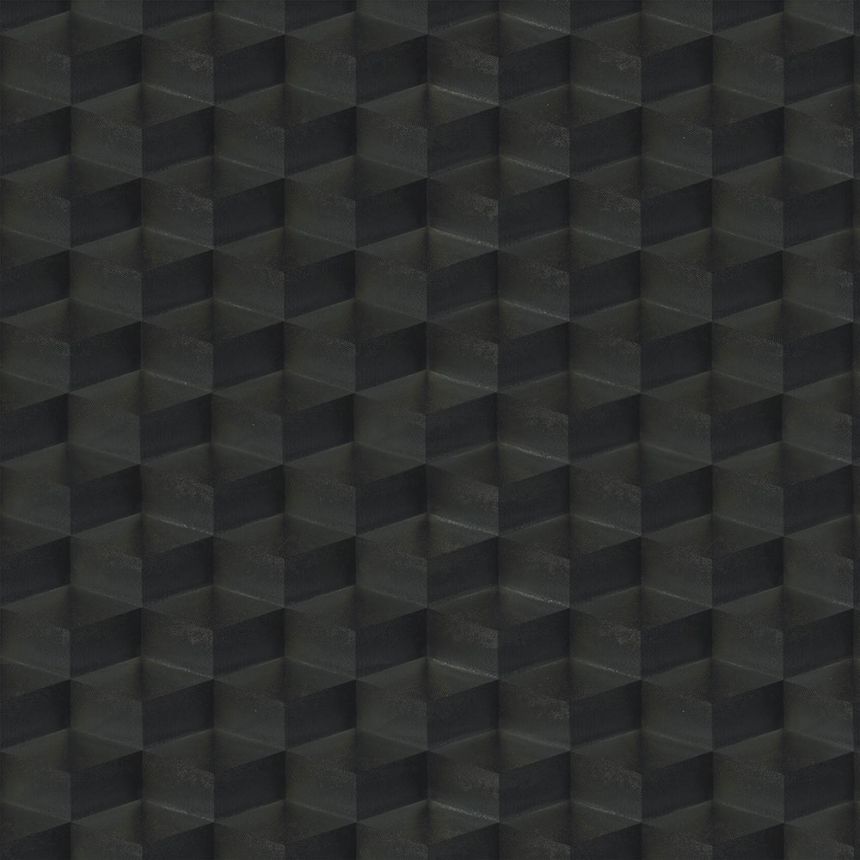3D geometrische Vliestapete, schwarz, 20022, New Tekko, Emiliana Parati