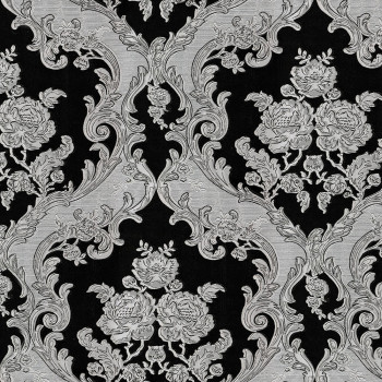 Vliestapete, schwarz-silber, Barockmuster, 20023, New Tekko, Emiliana Parati