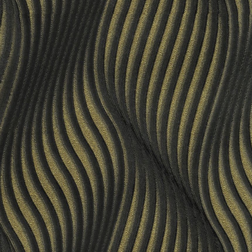 Grafische 3D-Vliestapete, schwarz-gold, 20044, New Tekko, Emiliana Parati