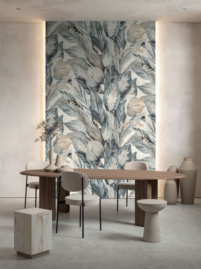 Vlies-Fototapete, grau-beige, Blätter, FW4016-6, Feature Walls, Decoprint
