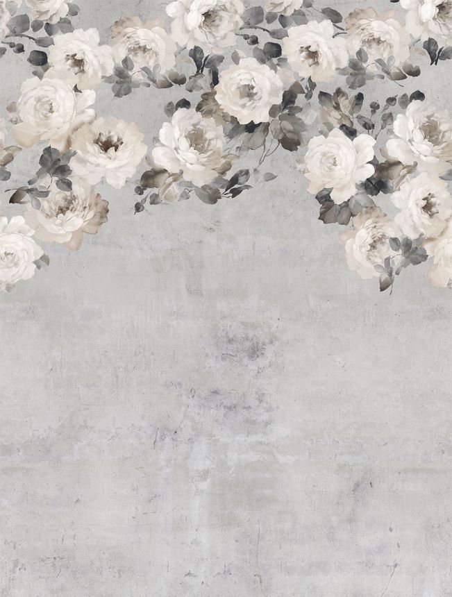 Vlies-Fototapete, grau, Blumen, FW4023-3, Feature Walls, Decoprint