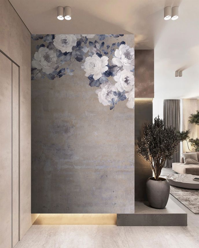 Vlies-Fototapete, braun-grau, Blumen, FW4023-4, Feature Walls, Decoprint