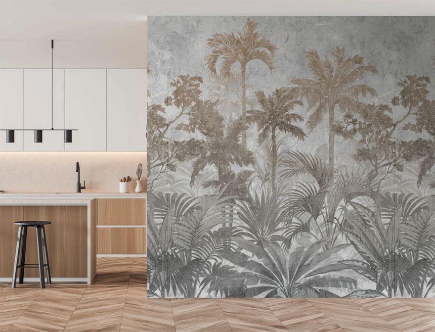 Vlies-Fototapete, grau, Palmen, FW4027-1, Feature Walls, Decoprint