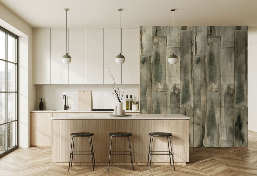 Vlies-Fototapete, grün-braun, Holz, FW4051-4, Feature Walls, Decoprint