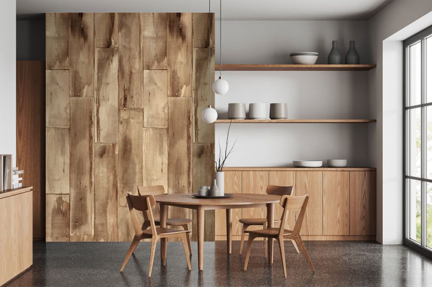 Vlies-Fototapete, braun-beige, Holz, FW4051-10, Feature Walls, Decoprint
