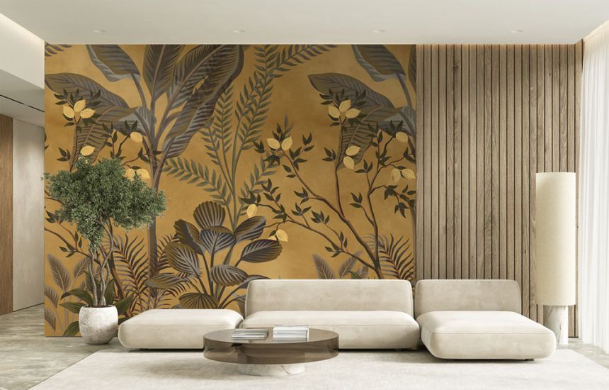 Vliesová fototapeta, braun, Blätter, FW4066-15, Feature Walls, Decoprint