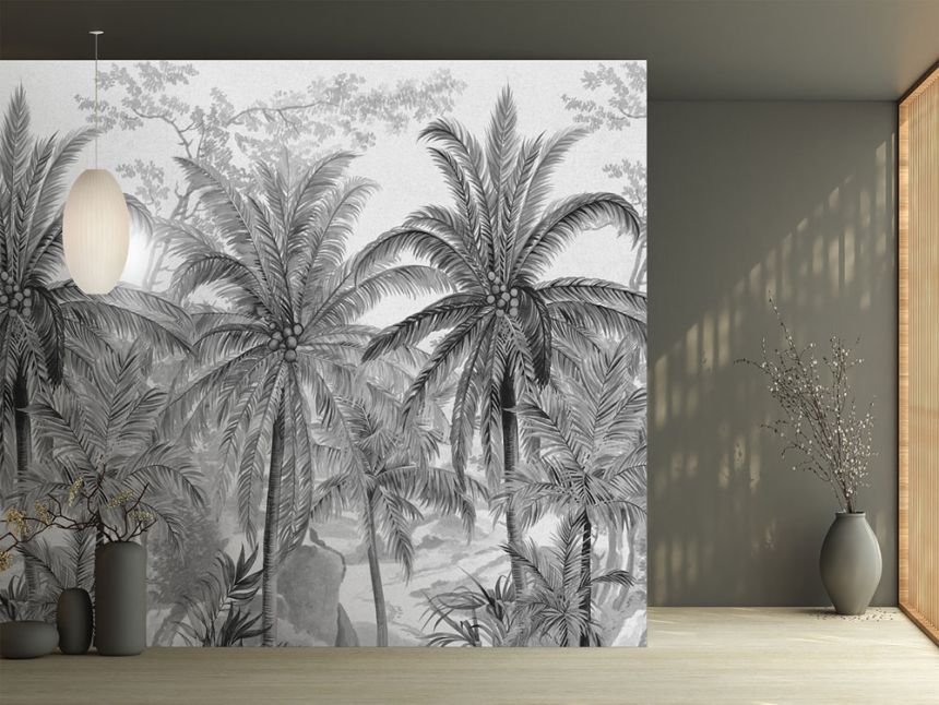 Vlies-Fototapete, grau-schwarz, Palmen, FW4031-1, Feature Walls, Decoprint