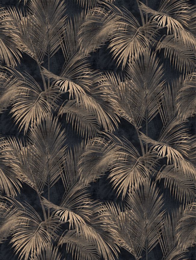 Vlies-Fototapete, schwarz-braun, Palmen, Blätter, FW4034-1, Feature Walls, Decoprint