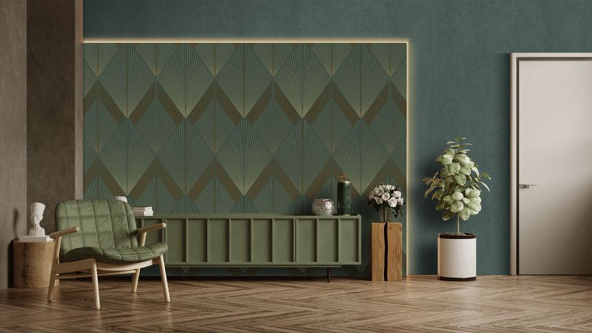 Geometrische Vlies-Fototapete, grün, FW4035-3, Feature Walls, Decoprint