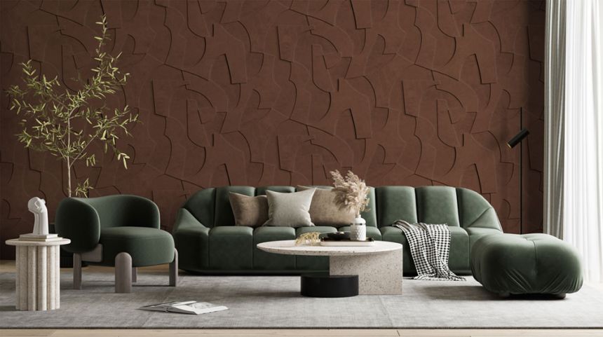 Geometrische Vlies-Fototapete, 3D, braun, FW4042-4, Feature Walls, Decoprint