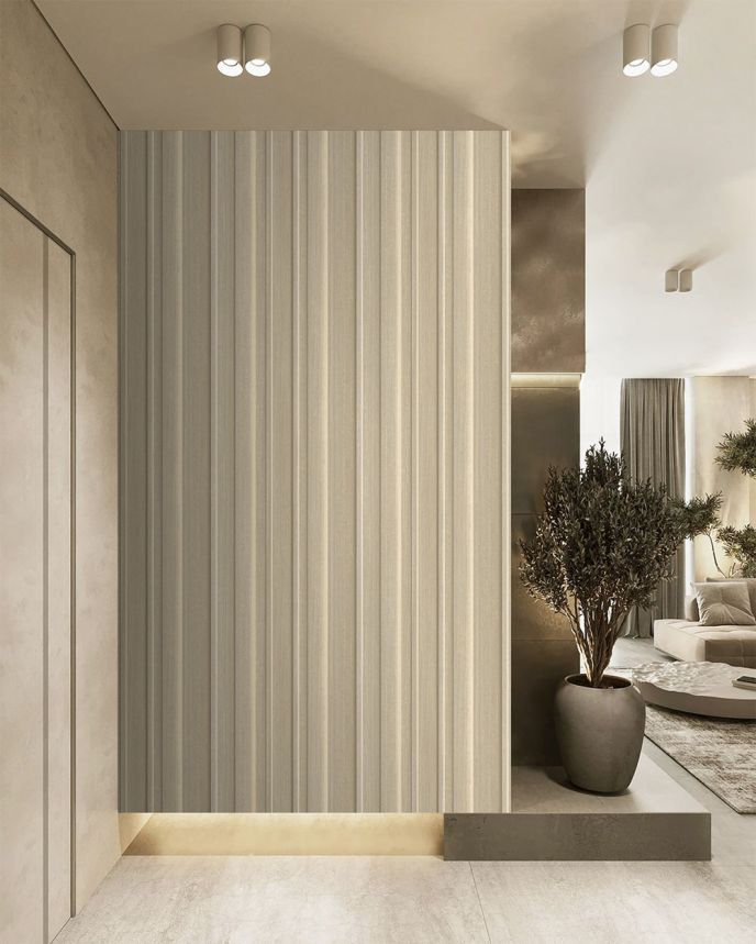 Vlies-Fototapete, 3D-Lamellen-Imitation, beige, FW4043-1, Feature Walls, Decoprint