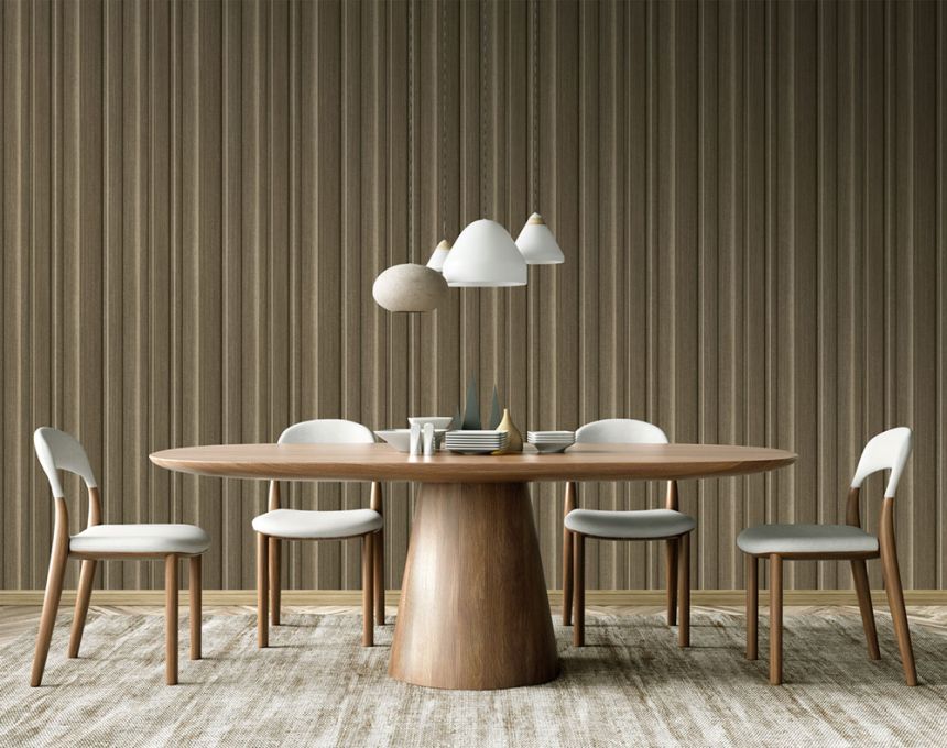 Vlies-Fototapete, 3D-Lamellen-Imitation, braun, FW4043-2, Feature Walls, Decoprint