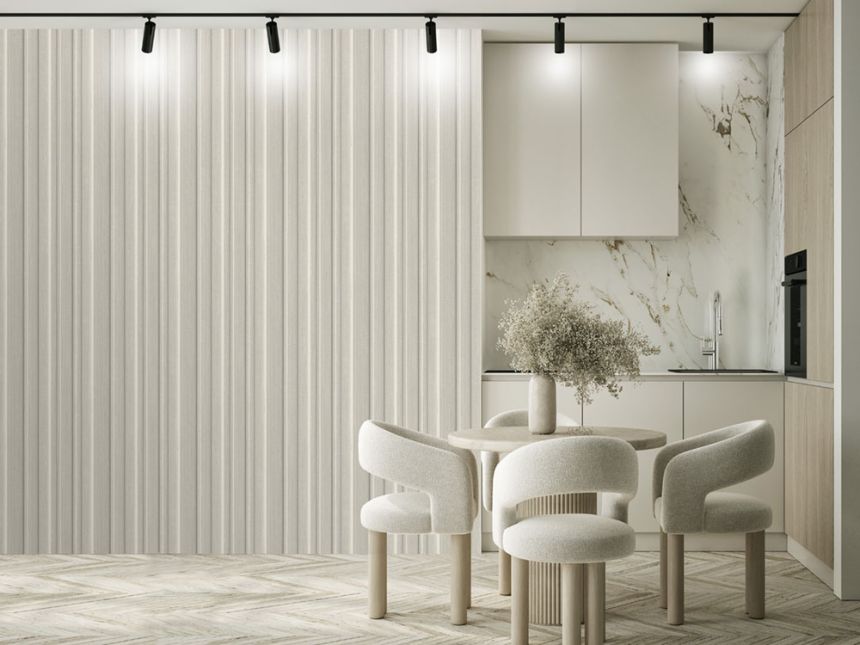 Vlies-Fototapete, 3D-Lamellen-Imitation, grau, FW4043-3, Feature Walls, Decoprint
