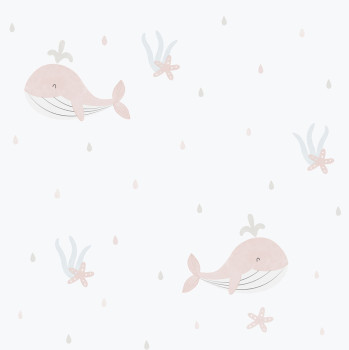 Kinder Vliestapete, rosa, Wale, 281-1, Enzo,  ICH Wallcoverings