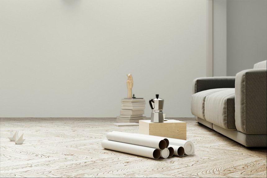 Vliestapete, grau-creme, Stoffimitat, TJ1105, Finest Selection, Vavex