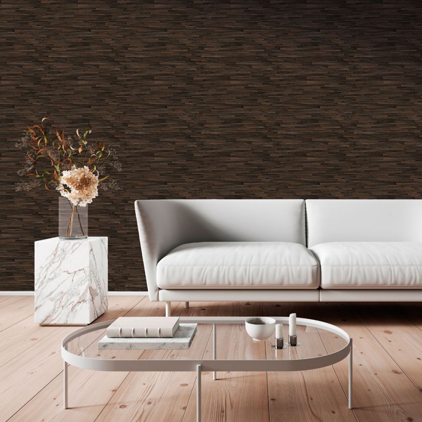 Luxuriöse Vliestapete, grau-beige, Holzimitat, Z57727, Architexture 2,  Zambaiti Parati
