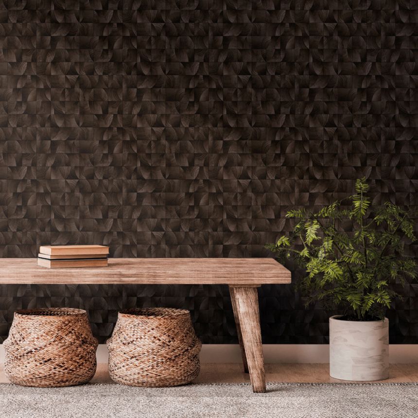 Luxuriöse Vliestapete, beige, Holzimitat, Z57734, Architexture 2,  Zambaiti Parati