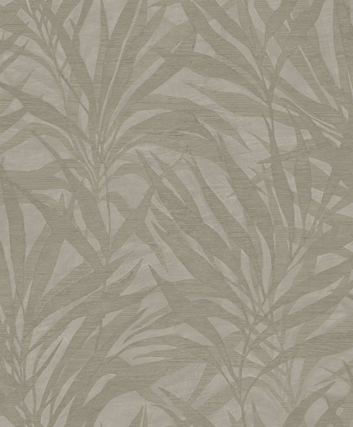 Luxuriöse Vliestapete, grau-creme, Blätter, Z57738, Architexture 2,  Zambaiti Parati