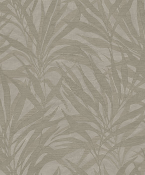 Luxuriöse Vliestapete, grau-creme, Blätter, Z57738, Architexture 2,  Zambaiti Parati