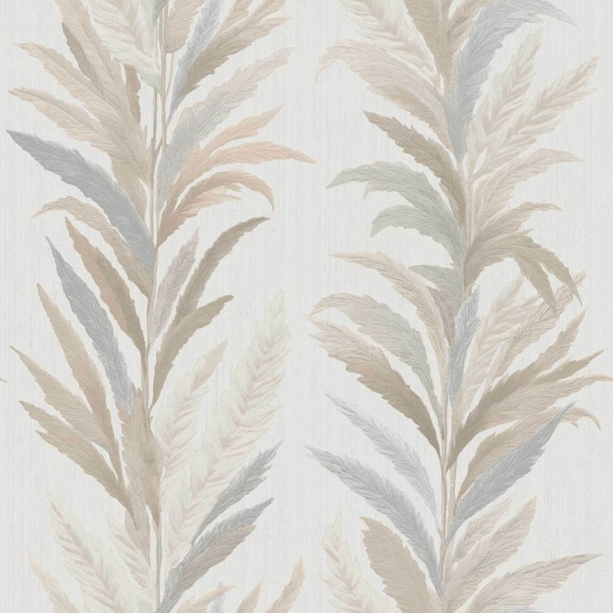 Tapete, creme-grau, Blätter, 35903, Ornamenta, Parato by Cristiana Masi