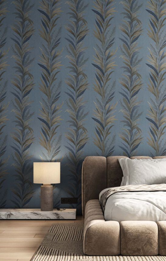 Tapete, blau, Blätter, 35906, Ornamenta, Parato by Cristiana Masi