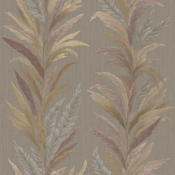 Tapete, grau-braun, Blätter, 35908, Ornamenta, Parato by Cristiana Masi