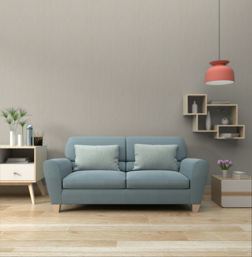 Tapete, grau-beige, Stoffoptik, 35988, Ornamenta, Parato by Cristiana Masi