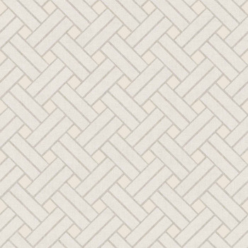 Geometrische Tapete, grau-creme, 32420, Vitalis, Parato by Cristiana Masi