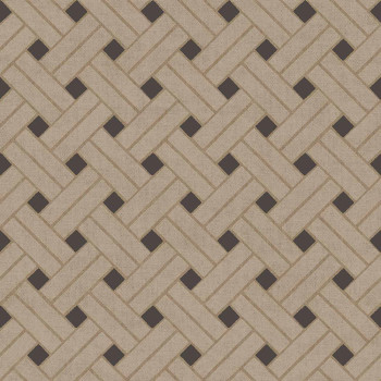 Geometrische Tapete, braun-schwarz, 32427, Vitalis, Parato by Cristiana Masi