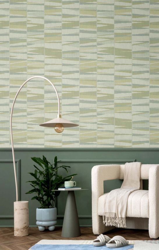 Geometrische Tapete, grün, 32445, Vitalis, Parato by Cristiana Masi