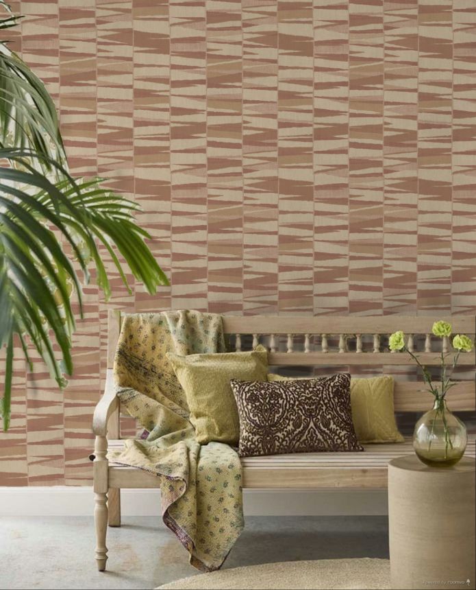 Geometrische Tapete, rot-braun, 32448, Vitalis, Parato by Cristiana Masi