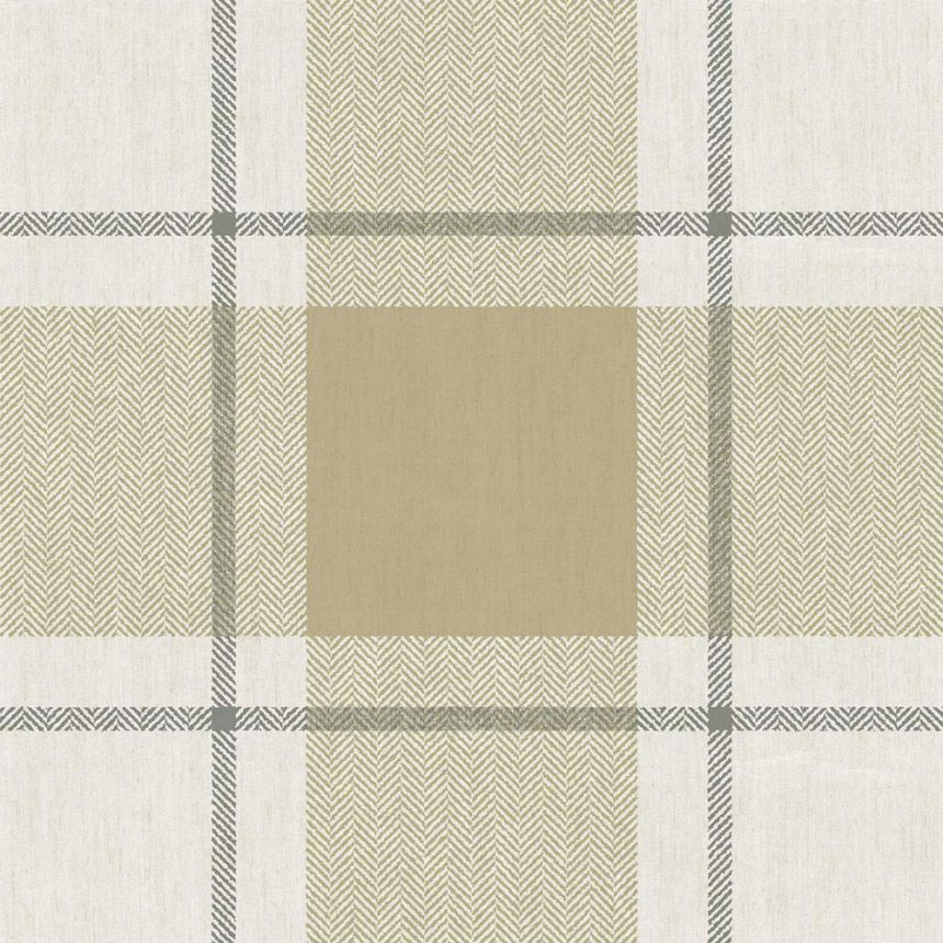 Tapete, grün-beige, Stoffoptik, 38405, Top Stripes, Parato by Cristiana Masi