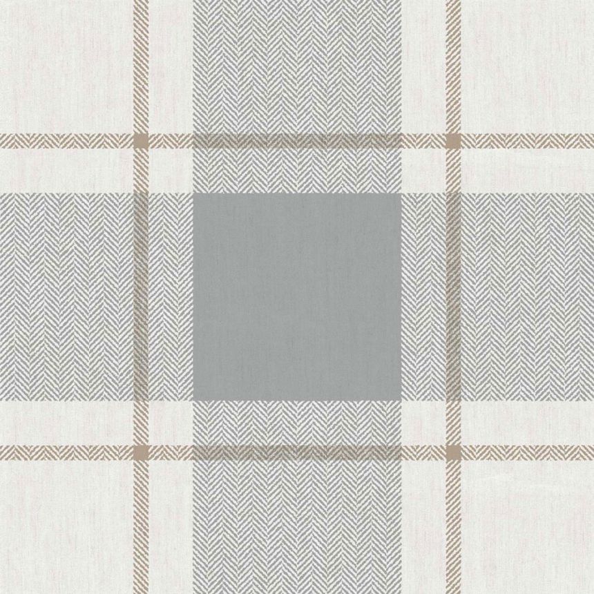 Tapete, blau-beige, Stoffoptik, 38406, Top Stripes, Parato by Cristiana Masi