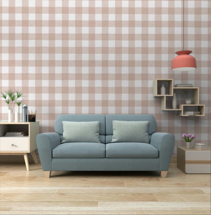 Tapete, rosa, Stoffoptik, 38434, Top Stripes, Parato by Cristiana Masi