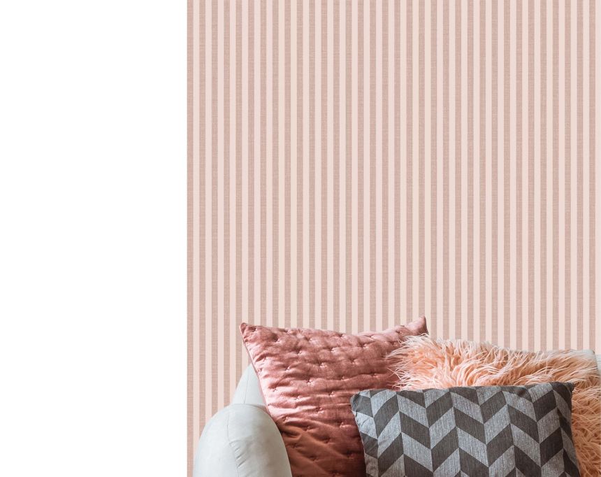 Tapete, rosa, Stoffoptik, Streifen, 38484, Top Stripes, Parato by Cristiana Masi