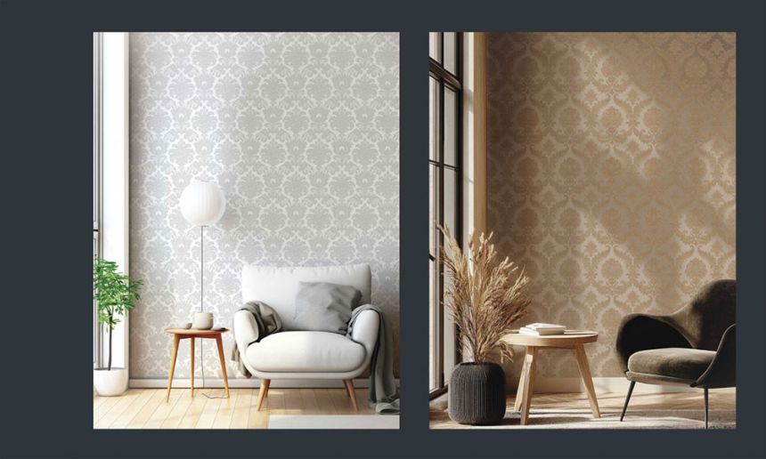Vliestapete, grau-silber, Barockmuster, 23611, The Best Classic & Elegant, Cristiana Masi by Parato