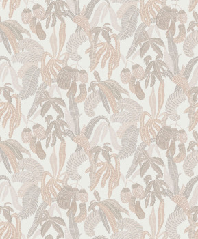 Vliestapete, beige, Blätter, ROM001, Romance, Masureel