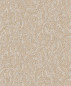 Vliestapete, beige, Blätter, Federn, ROM201, Romance, Masureel