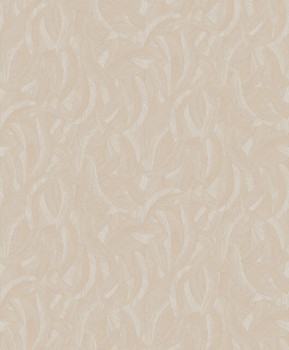 Vliestapete, beige, Blätter, Federn, ROM205, Romance, Masureel