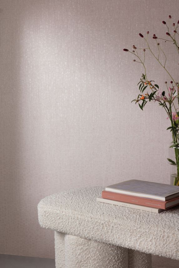 Vliestapete, braun-beige, Stoffimitat, ROM303, Romance, Masureel