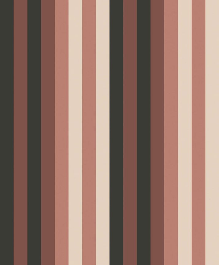 Vliestapete, braun-beige, geometrisch, Streifen, ROM504, Romance, Masureel