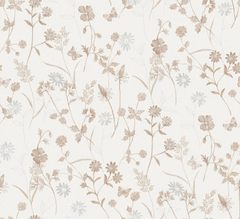 Tapete, braun-gold, Blumen, ZON102, Amazone, Masureel