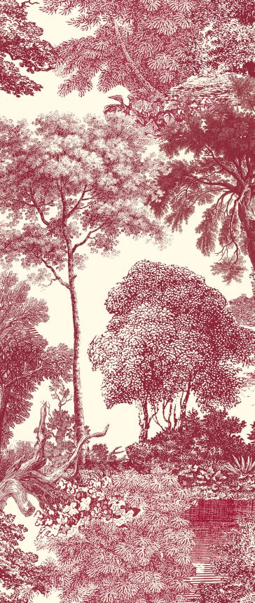 Fototapete, rot, Wald, Bäume, DGSAL1052-300, Amazone, Masureel