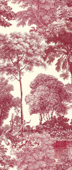 Fototapete, rot, Wald, Bäume, DGSAL1052-300, Amazone, Masureel