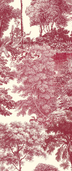 Fototapete, rot, Wald, Bäume, DGSAL1054-300, Amazone, Masureel