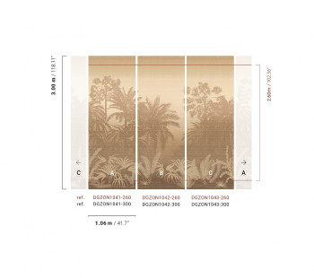 Fototapete, braun-beige, Palmen, DGZON1041-300, Amazone, Masureel
