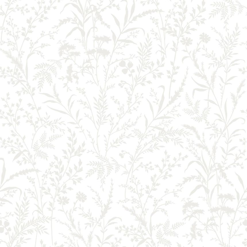 Tapete, weiß, Blumen, Blätter, 38746, Borosan Hem, Boråstapeter