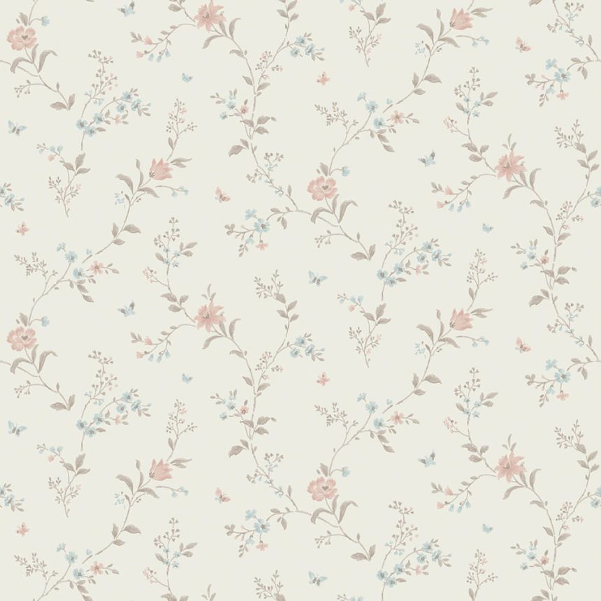Tapete, cremefarben, Blumen, 38754, Borosan Hem, Boråstapeter