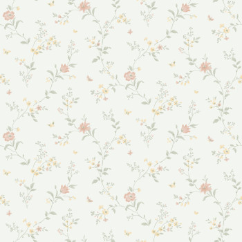 Tapete, weiß, Blumen, 38755, Borosan Hem, Boråstapeter